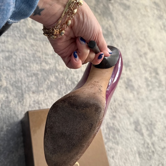 Purple Patent Round Toe Gucci Pump - Picture 2 of 2